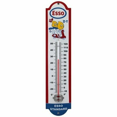 Thermomètre Vintage Emaillé " Esso Scooter "