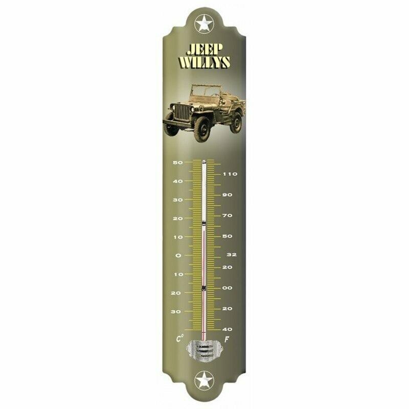 Thermomètre Vintage aspect   Emaillé "Jeep"