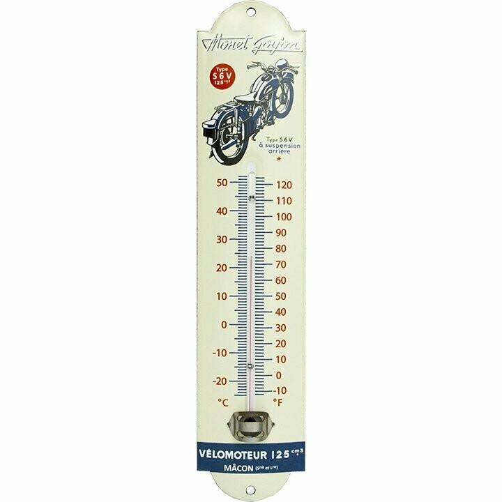 Thermomètre   Publicitaire Vintage Emaillé " Monet Goyon "