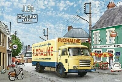 Affiche Camion "Saviem pub Floraline"