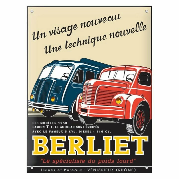Plaque Emaillé Berliet