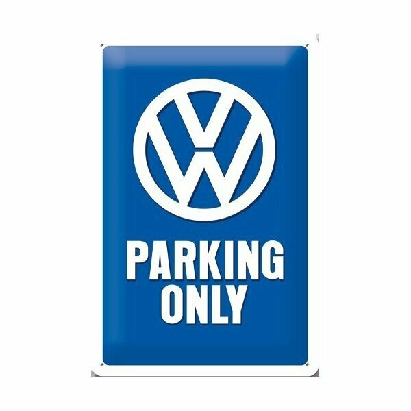 Plaque Métal  Publicitaire Vintage "Volkswagen Parking "