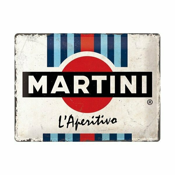 Plaque Métal   Publicité   Vintage" Martini "