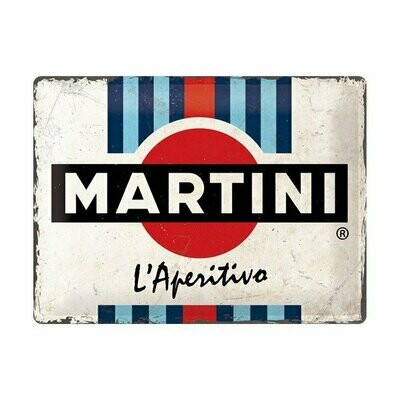 Plaque Métal Publicité Vintage" Martini "