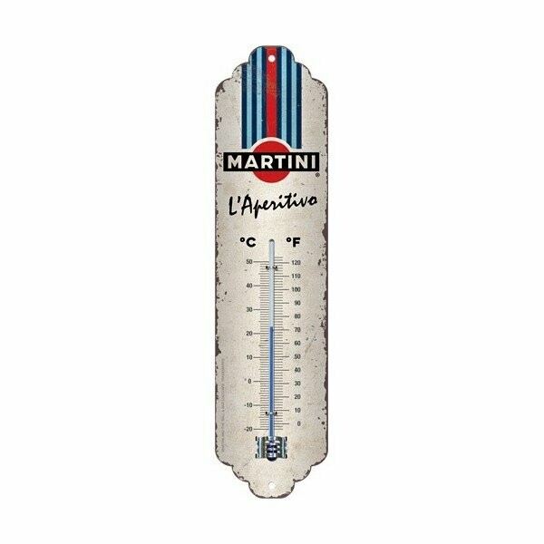 Thermomètre   Publicitaire Vintage en Métal  "Martini "