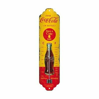 Thermomètre Publicitaire Vintage en Métal "Coca Cola "