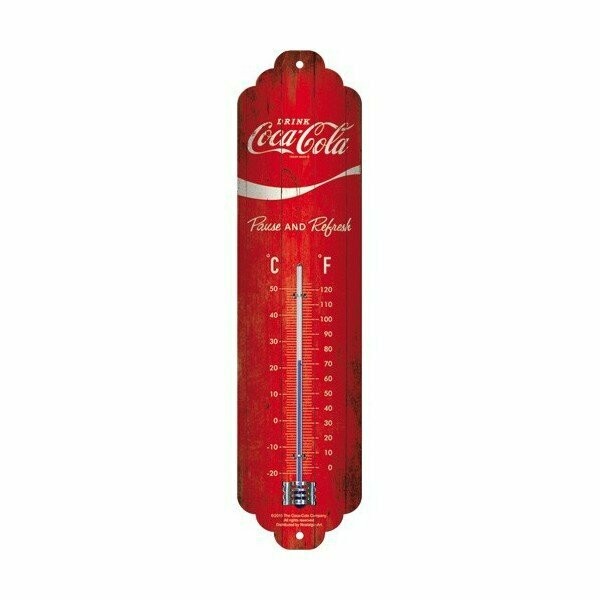 Thermomètre   Publicitaire  Vintage en Métal  "Coca Cola "