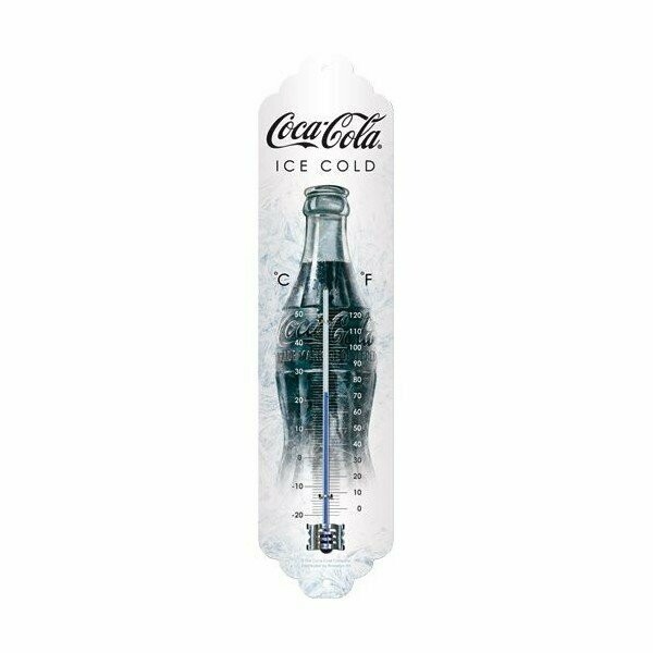 Thermomètre Publicitaire Vintage  en Métal " Coca Cola "