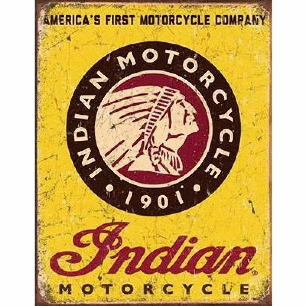 Plaque Métal  Vintage Publicitaire  Indian  " Since 1901"