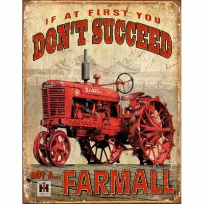 Plaque Métal Publicitaire Vintage "Tracteur Farmall "