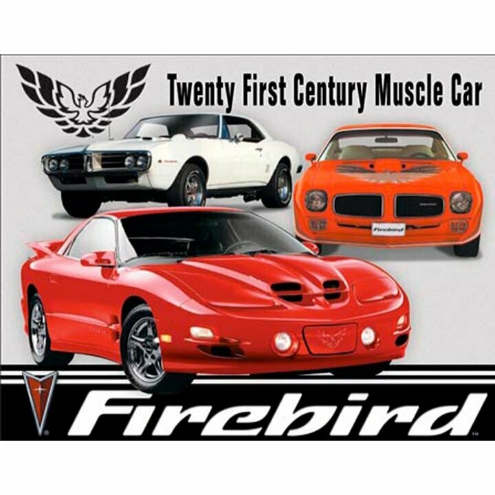 Plaque Métal Publicitaire Vintage "Pontiac Firebird "