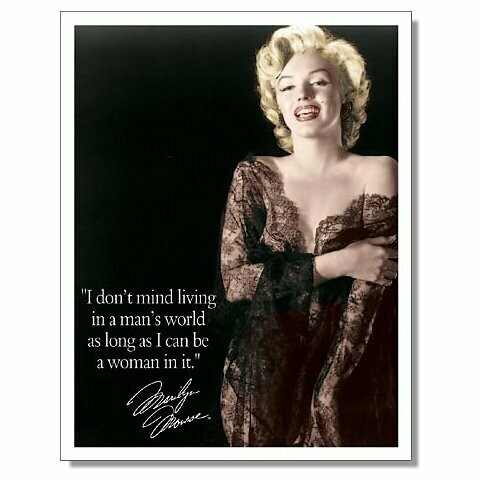 Plaque  Métal Publicitaire Vintage Marilyn "Man's World"