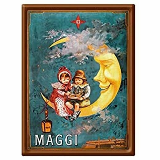 Plaque  Métal Publicitaire  Vintage  " Maggi"