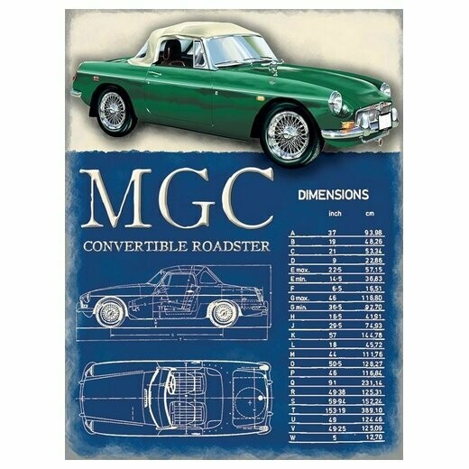 Plaque Métal Publicitaire Vintage "  MGC "