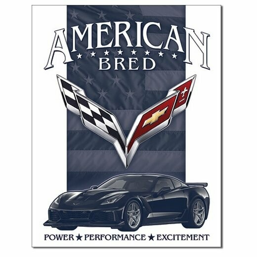Plaque Métal Publicitaire Vintage Chevrolet " American Bred"