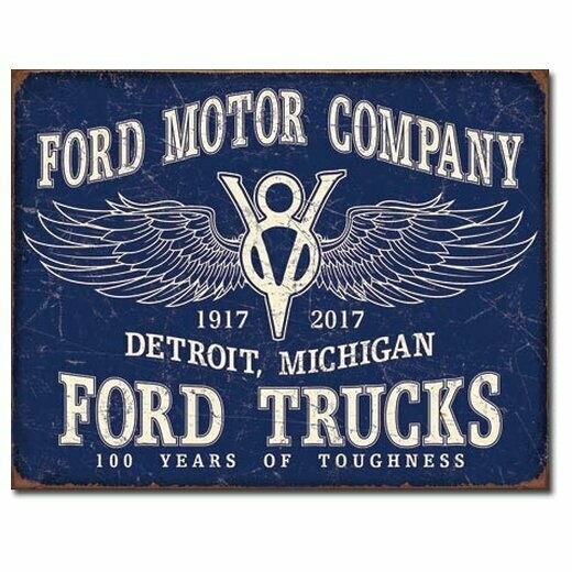 Plaque Métal Publicitaire Vintage " Ford Motor Company "