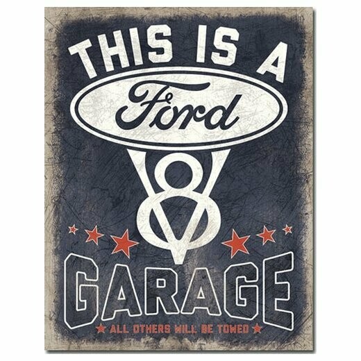 Plaque Métal Publicitaire Vintage " Ford Garage "