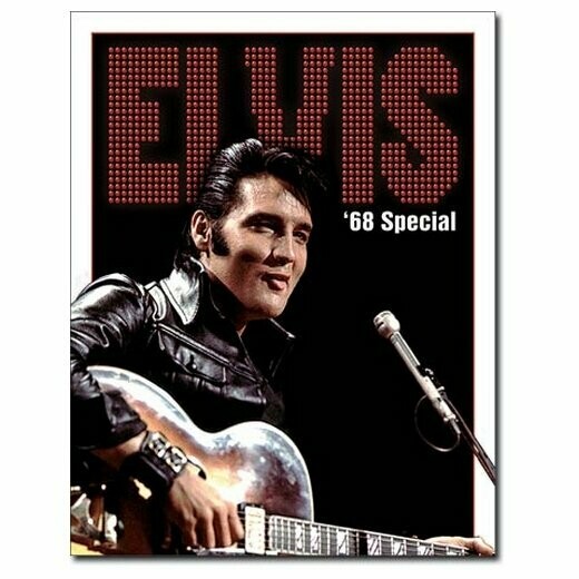 Plaque Métal Publicitaire  Vintage  Elvis Presley "68 Spécial"