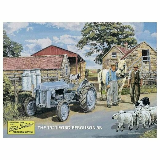 Plaque  Métal Publicitaire  Vintage  Tracteur " Ford Tractor  "