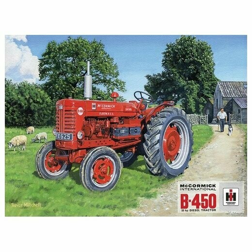 Plaque  Métal Publicitaire Vintage Tracteur  "McCormick B450 "