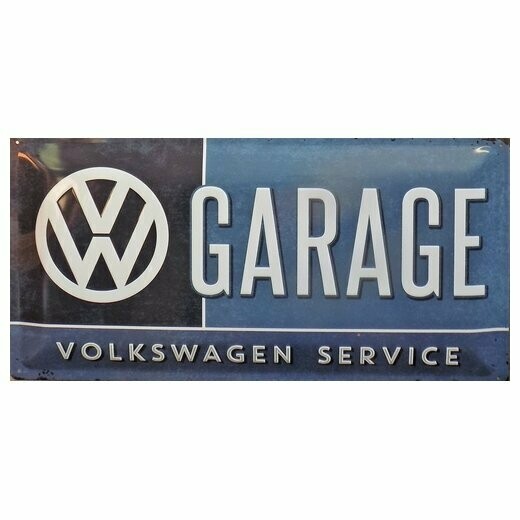 Plaque Métal  Publicitaire Vintage "VW Garage "