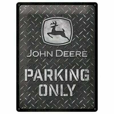 Plaque Métal Publicitaire Vintage Tracteur "John Deere Parking "