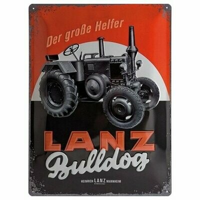 Plaque Métal Publicitaire Vintage Tracteur "Lanz "