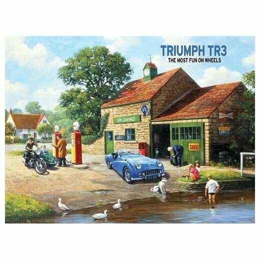 Plaque Métal  Publicitaire Vintage  " Triumph TR3 "