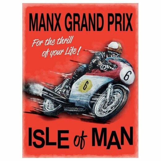 Plaque  Métal Publicitaire Vintage   " Isle de Man "