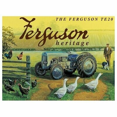 Plaque Métal Publicitaire Vintage Tracteur " Ferguson TE 20 "