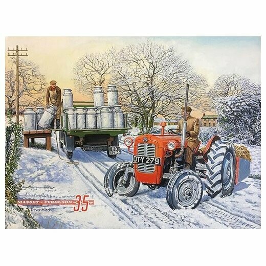 Plaque Métal  Publicitaire Vintage  " Massey-Ferguson 35 "