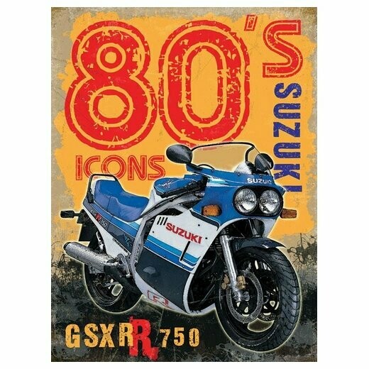 Plaque  Métal Publicitaire  Vintage "Suziky GSXR-759 "