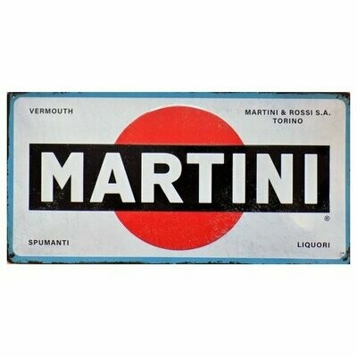Plaque Métal Publicitaire Vintage "Martini"