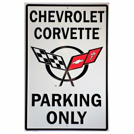 Plaque Aluminium Vintage "Chevrolet Corvette"