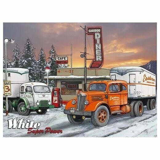 Affiche Camion "Station Essence et  Diner "