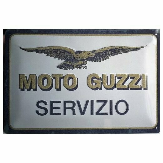 Plaque  Métal Publicitaire Vintage "Moto Guzzi Servizio  "