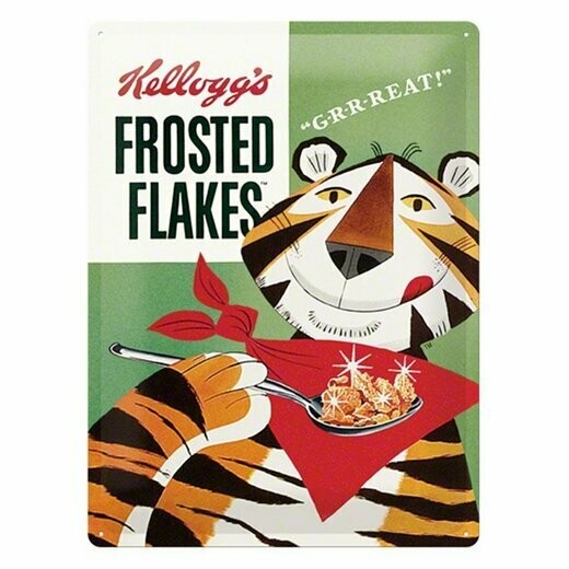 Plaque Publicitaire Vintage "Kellogg's"