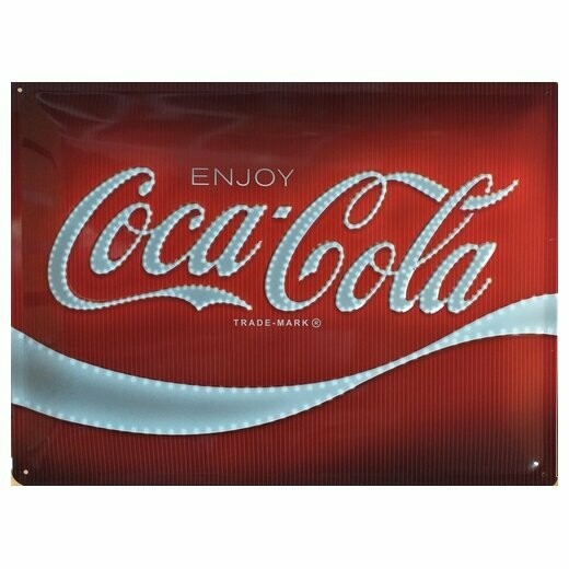 Plaque Métal Vintage Publicitaire  "COCA COLA "