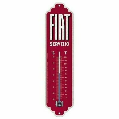 Thermomètre Publicitaire Vintage en Métal " Fiat "