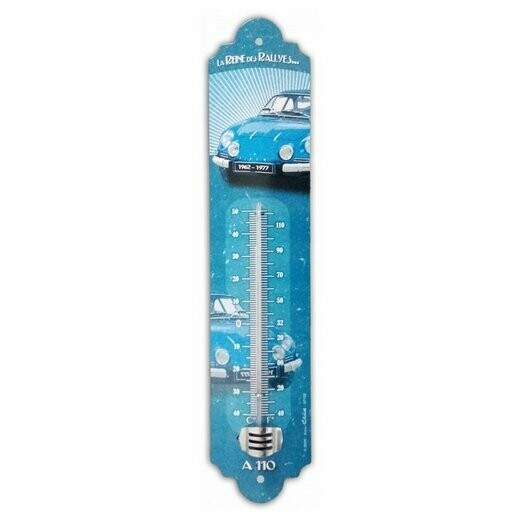 Thermomètre Vintage  aspect émaillé " Alpine A 110 "
