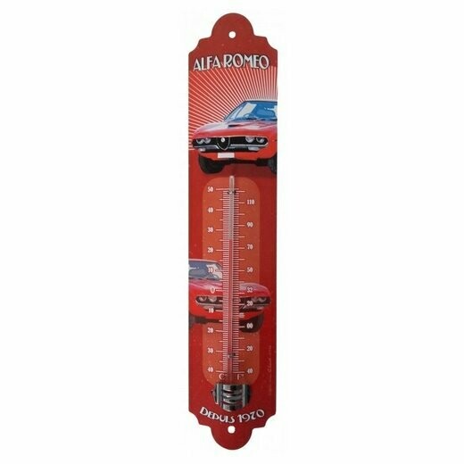 Thermomètre  Vintage aspect émaillé " Alfa Roméo "