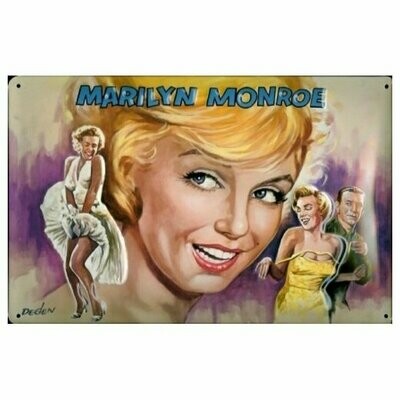 Plaque Métal Publicitaire Vintage "Marilyn Monroe "