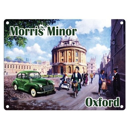 Plaque Métal Publicitaire Vintage " Morris Minor"