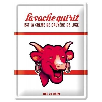 Plaque Métal Publicitaire Vintage " Vache Qui Rit"