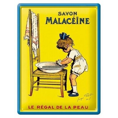 Plaque Métal Publicitaire Vintage " Savon Maléceine "