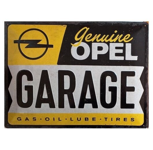 Plaque Métal Publicitaire Vintage "Opel Garage "