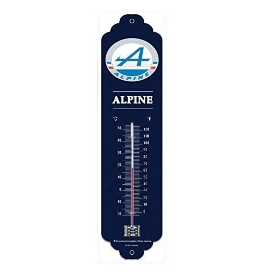 Thermomètre Publicitaire Vintage en Métal "Logo Alpine "