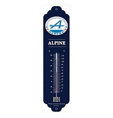 Thermomètre Publicitaire Vintage en Métal "Logo Alpine "