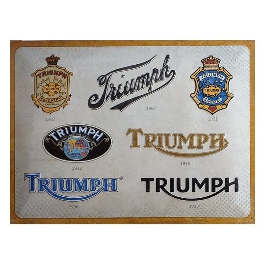 Plaque Métal Publicitaire Vintage " Logo Triumph"