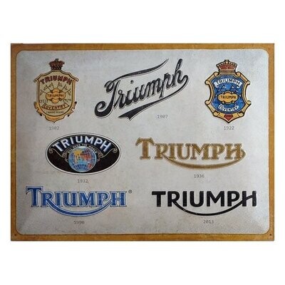 Plaque Métal Publicitaire Vintage " Logo Triumph"